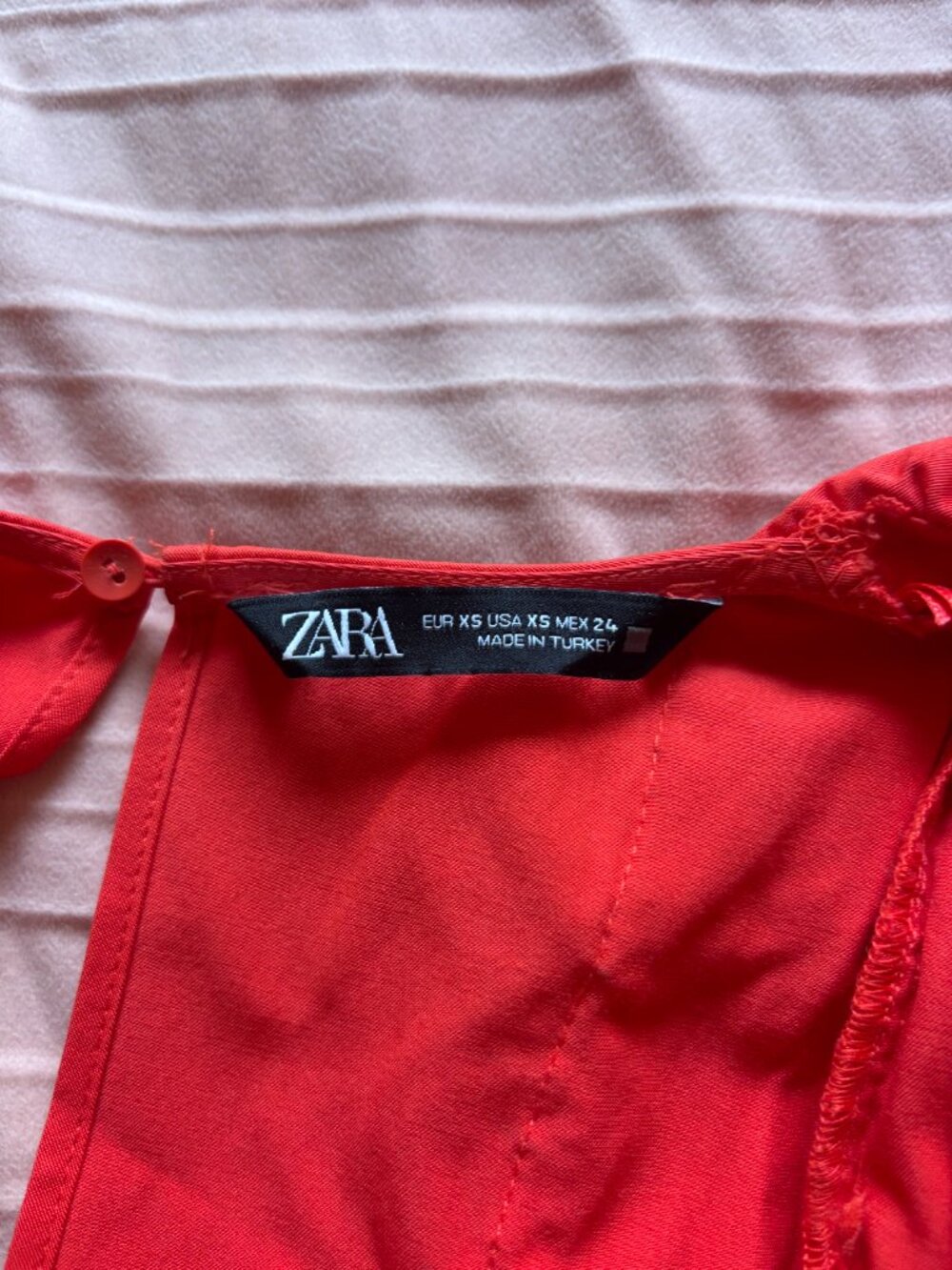 Zara Red Ruffle Mini Dress - Picture 3 of 4